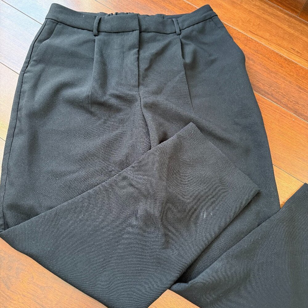 Old Navy Womens Black Pants Extra High Rise Taylor Straight Trouser Size Large